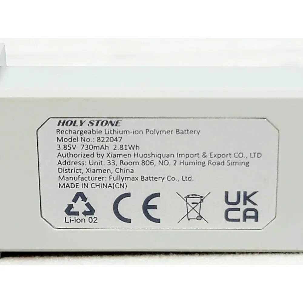 Holy Stone Rc Drone HS430 OEM Battery 3.85V 730mAh 2.81 Wh Battery Only 822047